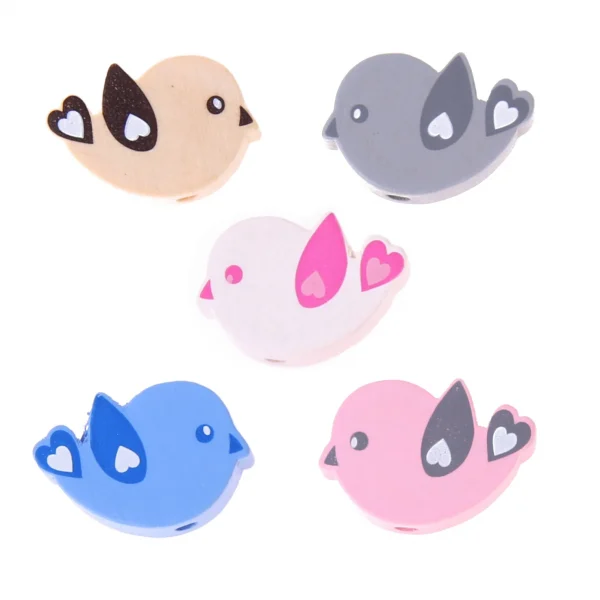 Bird bead — Kiki-Ena natural wood craft supplies