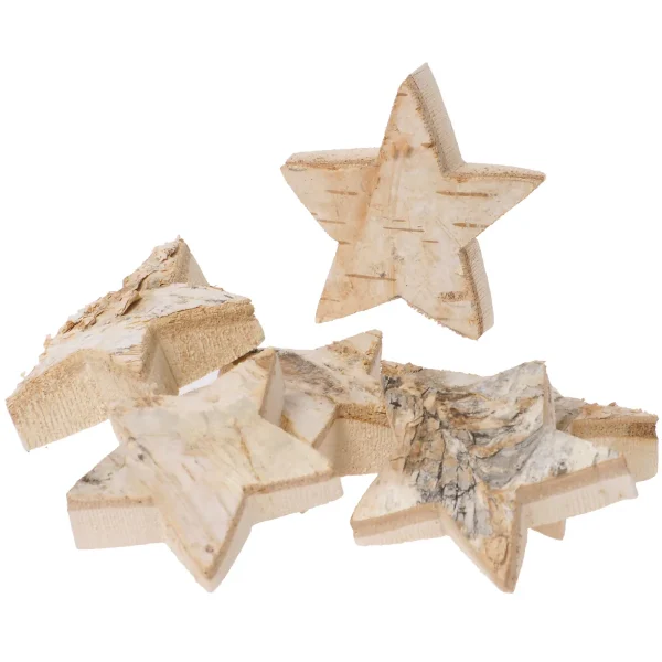 Natural Wooden Discs Star Set of 6 — Eduplay Nursery Educational Toy