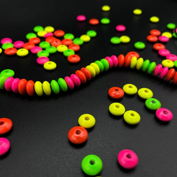 Neon beads 10mm • 50 pieces — Kiki-Ena natural wood craft supplies