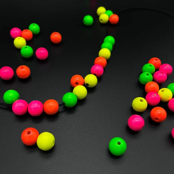 Neon Beads 12mm • 25 Pieces — Kiki-Ena Natural Wood Craft Materials