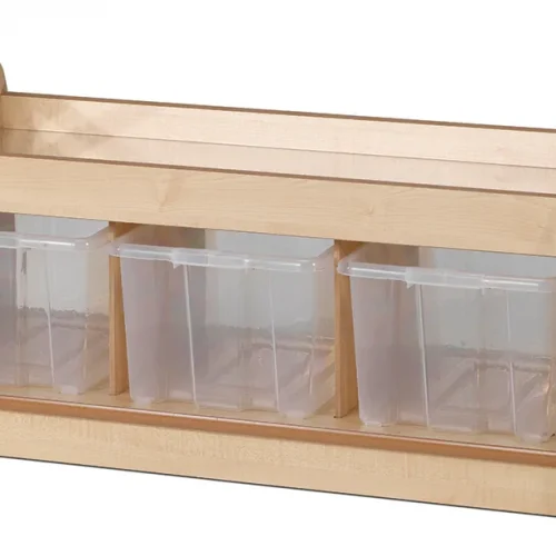 Low Play Unit with Mirror and 3 Clear Trays — Millhouse Learning Toys School
