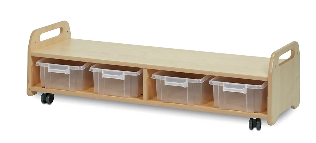 Low Easel Stand/Storage Trolley (4 Stations) — Millhouse Educational Toys School