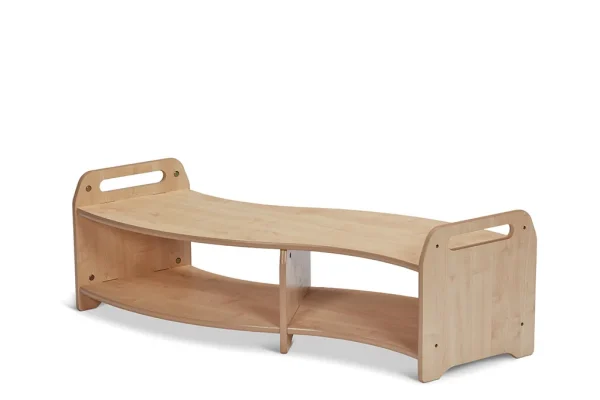 Low S-Shaped Open Shelving System — Millhouse Learning Toys School
