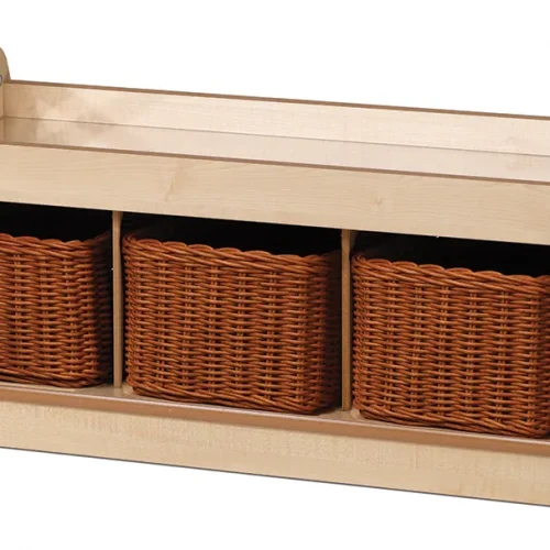 Low Play Unit with Mirror and 3 Baskets — Millhouse Learning Toys School