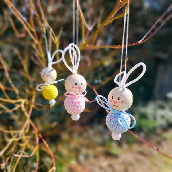 Easter Bunny 3-Piece Craft Set — Kiki-Ena Craft Materials Natural Wood