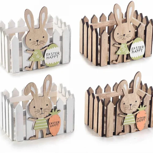 Easter Bunny Basket Mix - 4 Pieces — Kiki-Ena Craft Materials Natural Wood