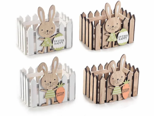 Easter Bunny Basket Mix - 4 Pieces — Kiki-Ena Craft Materials Natural Wood
