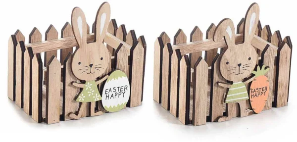Natural Bunny Easter Basket - 2 Pieces — Kiki-Ena Craft Materials Natural Wood