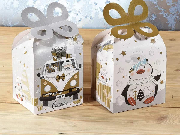 Paper Christmas gift box — Kiki-Ena craft materials, natural wood