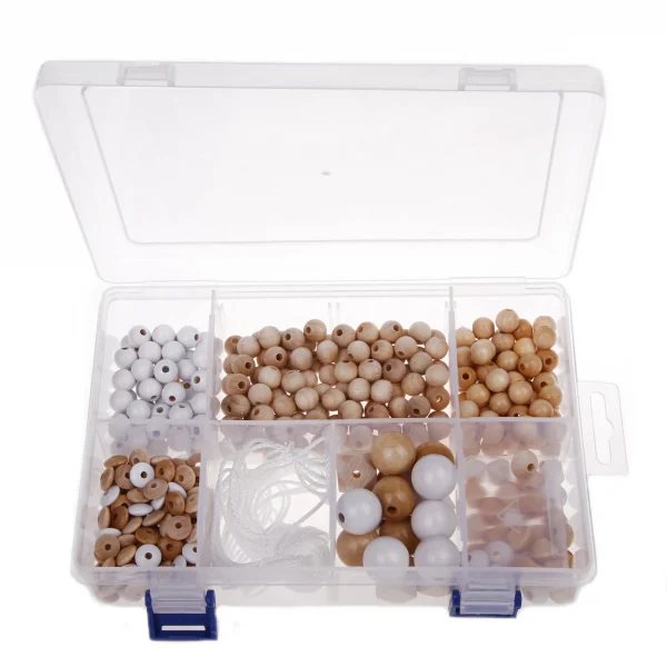 Bead Box Natural-White Tones — Kiki-Ena Craft Material Natural Wood