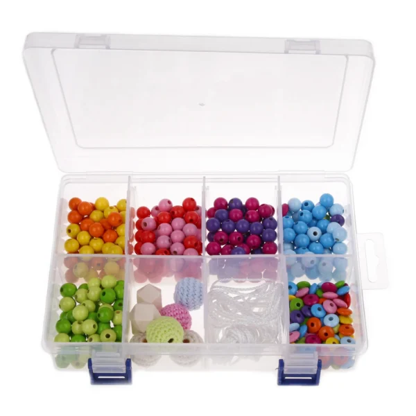Rainbow Bead Box — Kiki-Ena Natural Wood Craft Materials