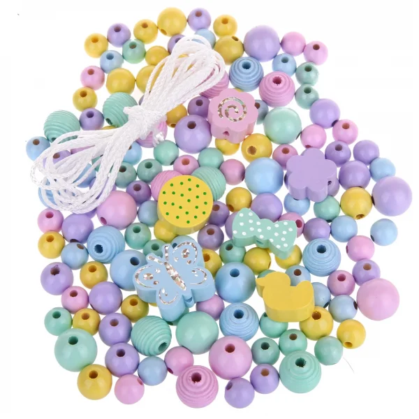 Pastel Bead Mix — Kiki-Ena Craft Materials Natural Wood