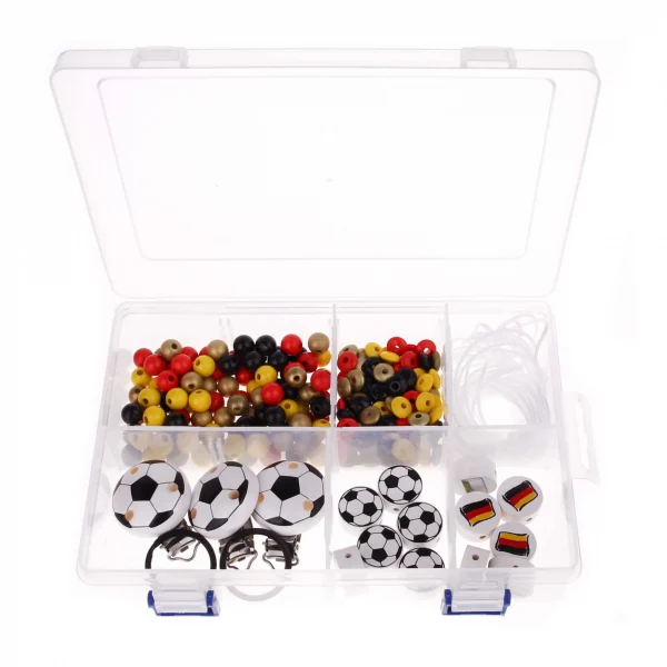 Bead Set "Football" — Kiki-Ena Natural Wood Craft Material