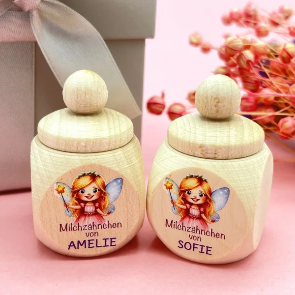 Personalised Tooth Fairy Box with Custom Name — Kiki-Ena Craft Materials Natural Wood