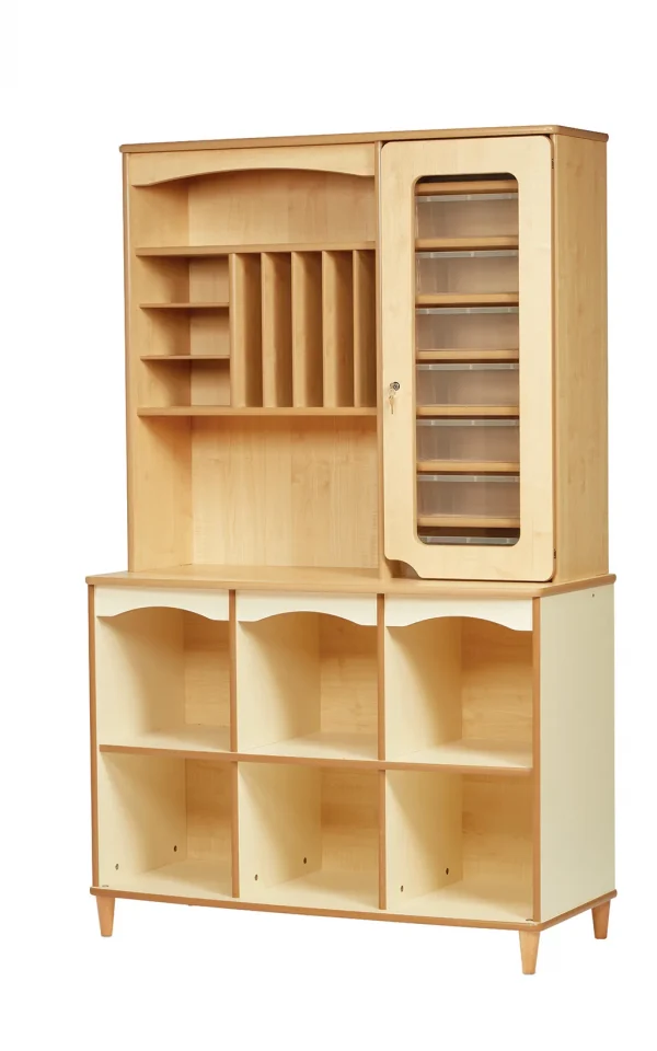 Workbench station and lockable storage for nurseries & schools — Millhouse learning toy school