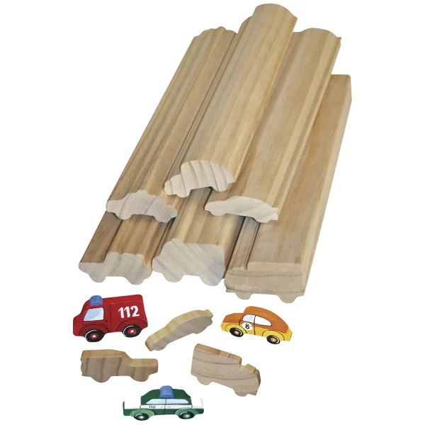 Wooden Profiles Vehicles Set of 6 — Eduplay nursery educational toy