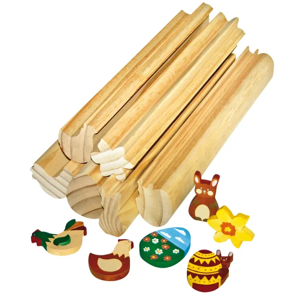 Wooden Profiles Easter Set of 6 — Eduplay nursery educational toy