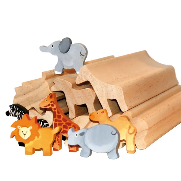 Wooden Profiles Wild Animals Set of 6 — Eduplay nursery educational toy