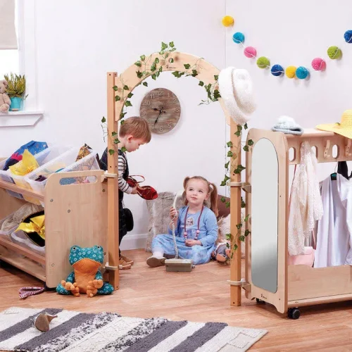 Toddler Dressing Up Mini Zone with Large Baskets — Millhouse Educational Toy School