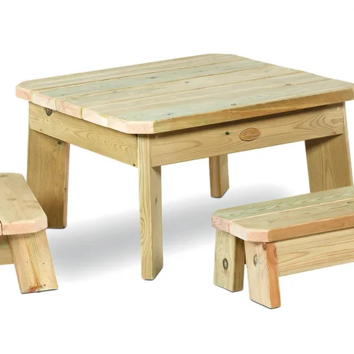 Square table and bench set – toddler — Millhouse educational toys, school