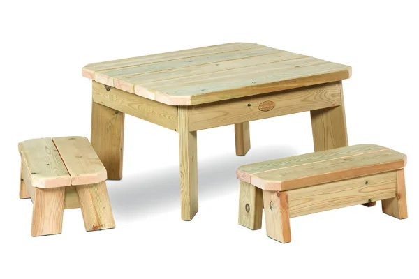 Square table and bench set – toddler — Millhouse educational toys, school