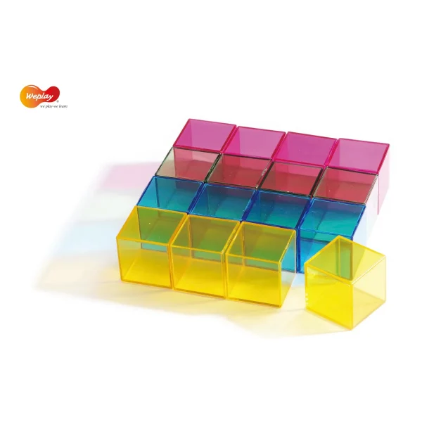 Rainbow Blocks 16-piece — Kiki-Ena Natural Wood Craft Materials