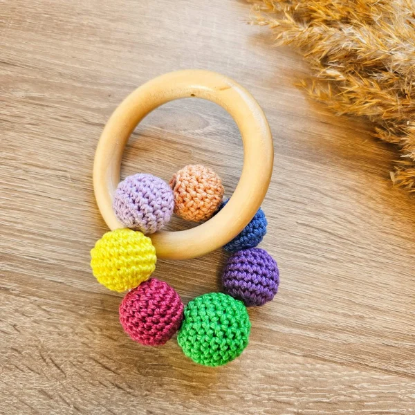 Rattle "Crochet Bead" Craft Set — Kiki-Ena Craft Materials Natural Wood