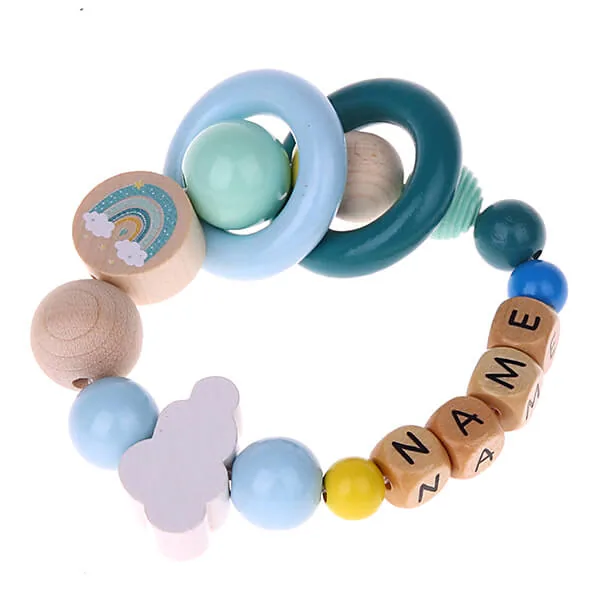 Blue Rainbow Grasping Toy Craft Set — Kiki-Ena Craft Materials Natural Wood