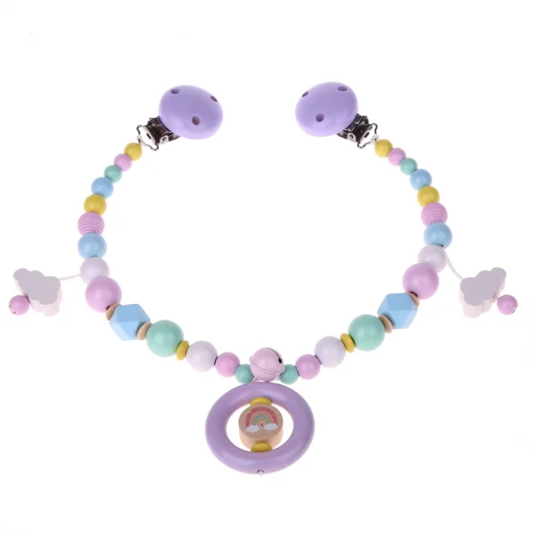 Rainbow Pram Chain Craft Set Pink — Kiki-Ena Craft Materials Natural Wood