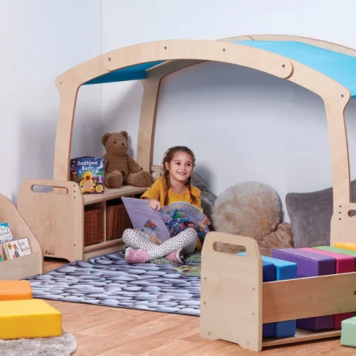 Rainbow Reading Mini-zone with Large Baskets — Millhouse Educational Toy School