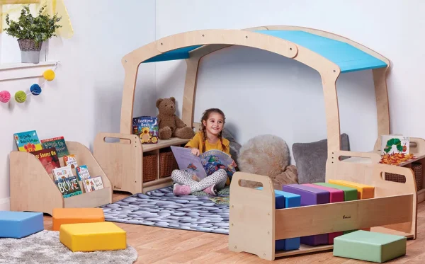 Rainbow Reading Mini-zone with Large Baskets — Millhouse Educational Toy School