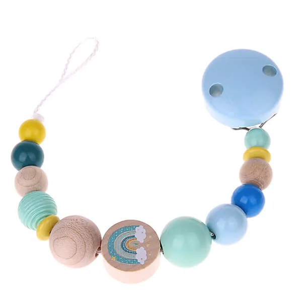 Blue rainbow dummy chain craft kit — Kiki-Ena natural wood craft supplies