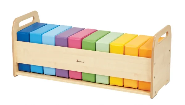 Rainbow-Coloured Cushion Set and Storage Unit — Millhouse Educational Toys School