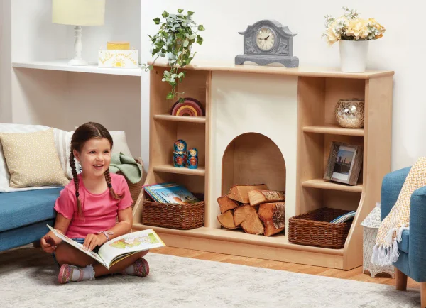 Children's pretend play fireplace — Millhouse learning toy school