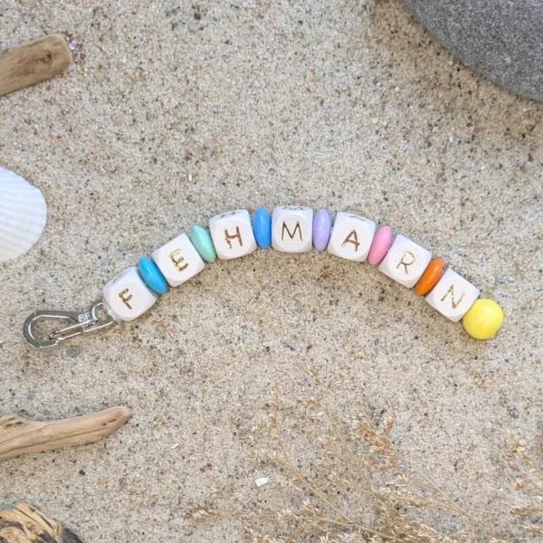 Key Ring "Fehmarn Gold" — Kiki-Ena Craft Materials Natural Wood