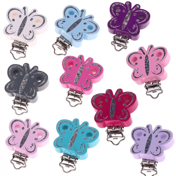 Butterfly Clip Glitter — Kiki-Ena Natural Wood Craft Materials