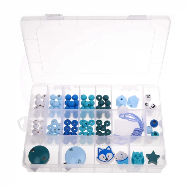 Dummy chain starter set blue — Kiki-Ena natural wood craft materials