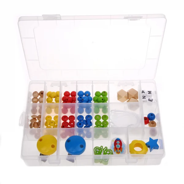 Dummy chain starter set "colourful" — Kiki-Ena natural wood craft materials