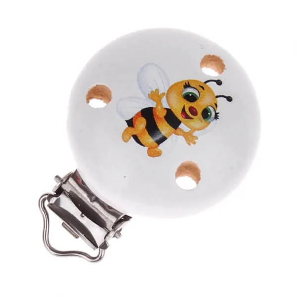Bee Dummy Chain Clip — Kiki-Ena Craft Material Natural Wood