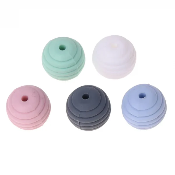 Silicone Grooved Bead Ø15mm — Kiki-Ena Natural Wood Craft Material