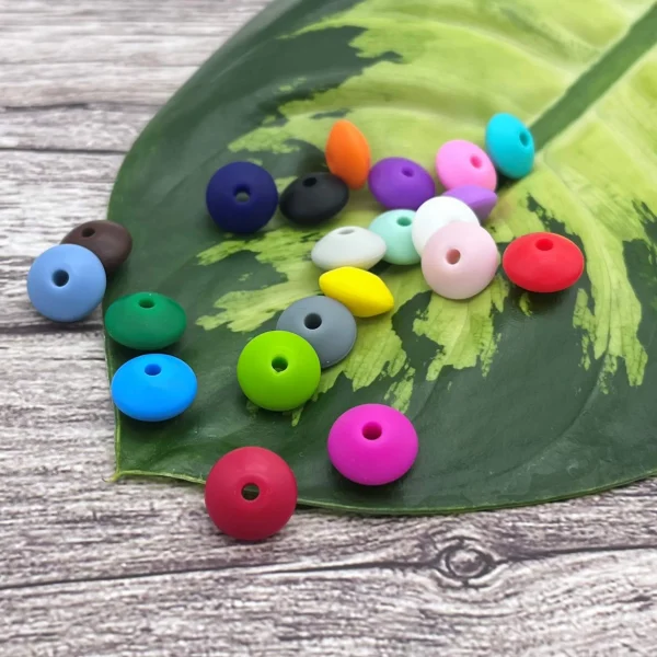 Silicone bead 12mm — Kiki-Ena natural wood craft supplies