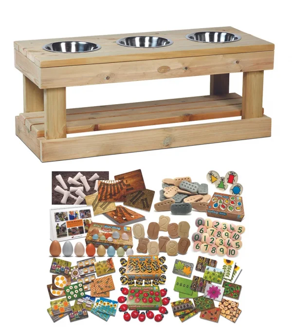 Sensory Station (3 Stations) plus Outdoor Maths Set PT1144 — Millhouse Educational Toys School