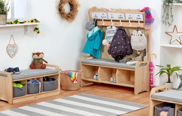 Bench Seating Cushion – Cloakroom Bench with Storage - Millhouse Educational Toys School