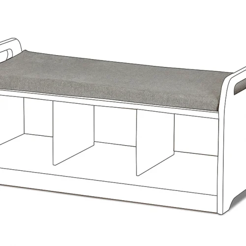 Seat Cushion – Low Storage Bench — Millhouse Learning Toys School