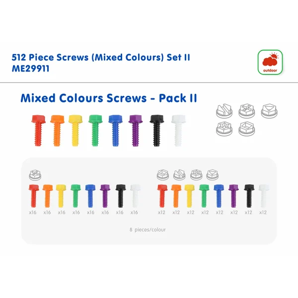 STEM Wall Accessories 512 Screws — Kiki-Ena Craft Material Natural Wood