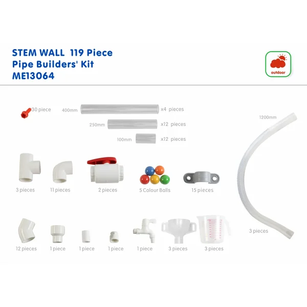 STEM Wall Accessories Marble Run and Water Course — Kiki-Ena Craft Materials Natural Wood
