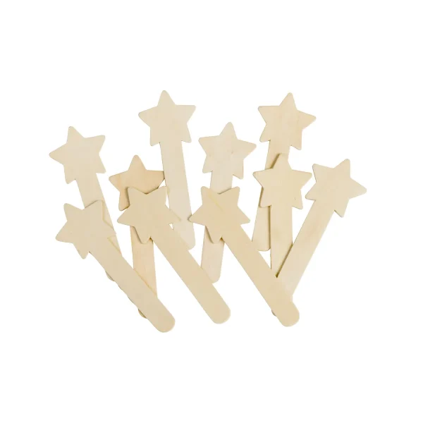 Star Wooden Craft Sticks 10-Piece Set — Eduplay educational toy for nursery