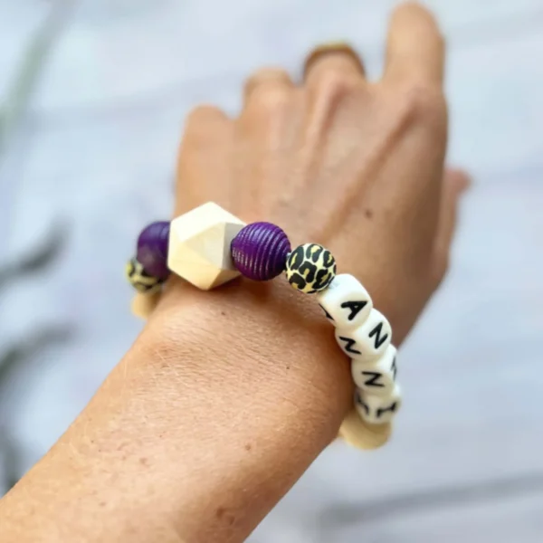 Nursing Bracelet with Wooden Beads "Leo" Craft Set — Kiki-Ena Craft Materials Natural Wood