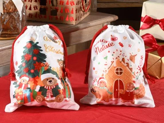 Fabric Bag Christmas — Kiki-Ena Craft Materials Natural Wood