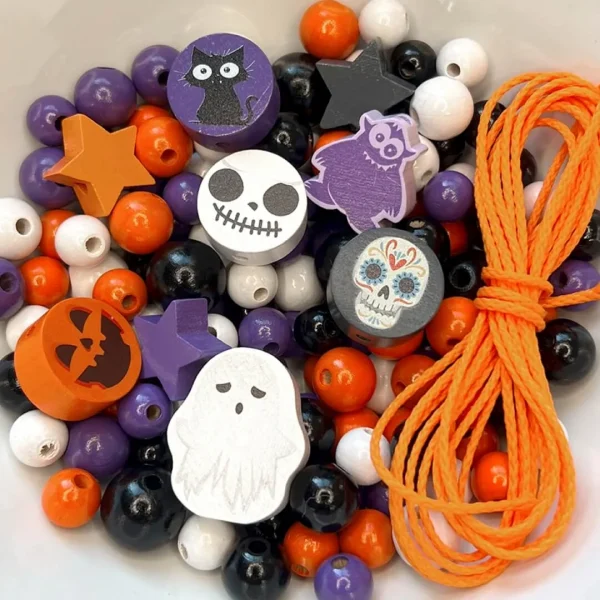 Trick or Treat! - Bead Mix Halloween — Kiki-Ena Craft Materials Natural Wood